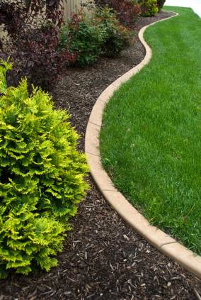 Landscape edging by D&S Landscaping.